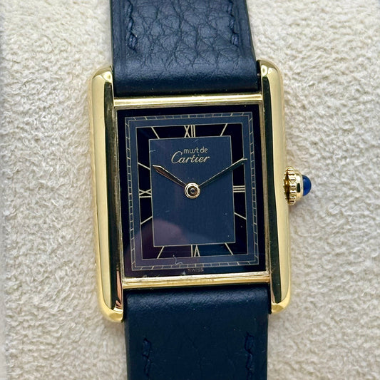 Tank Must De Cartier Vermeil Grey Romans Ref 6 81006 1990