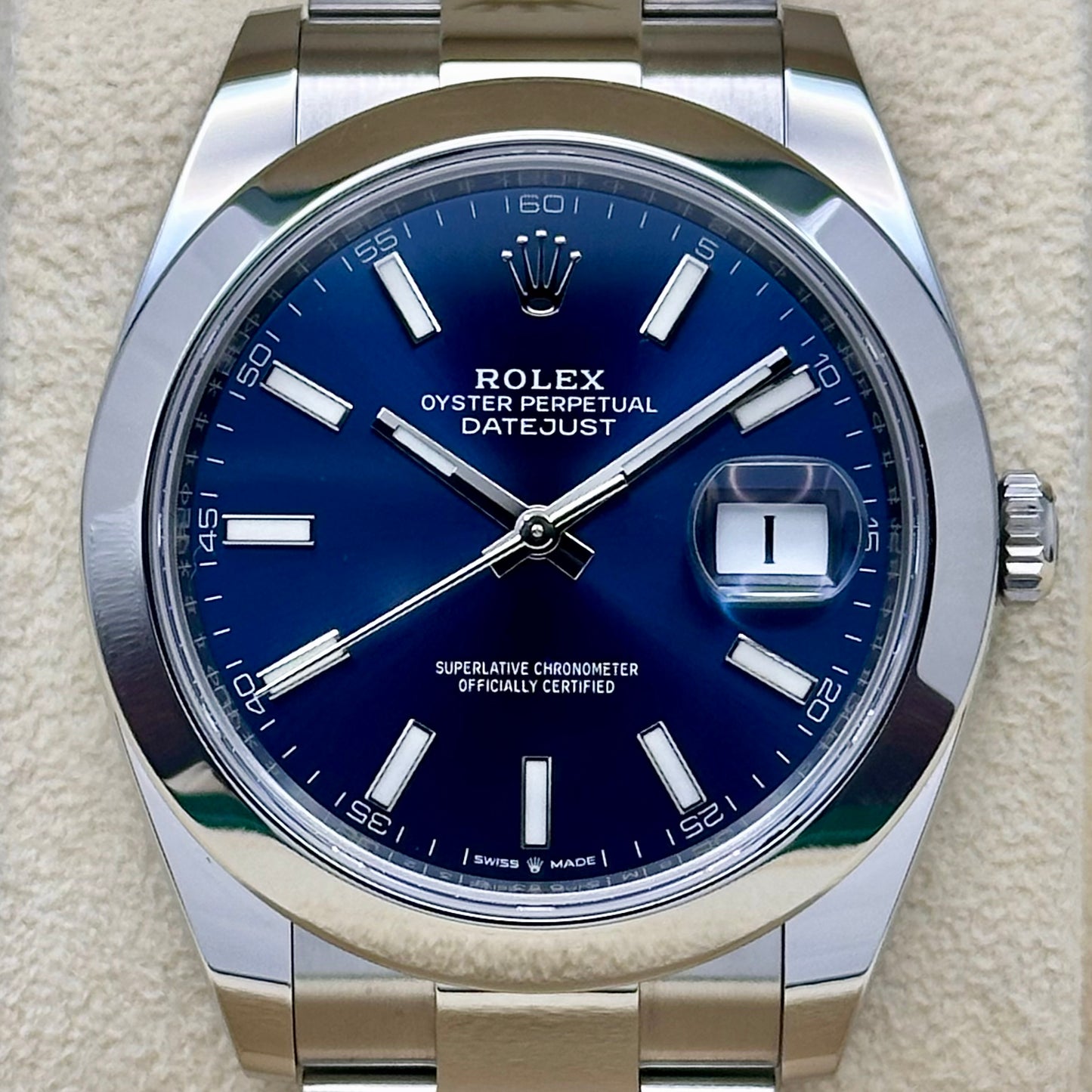 Datejust 41 Blue Sunburst Ref 126300 2022