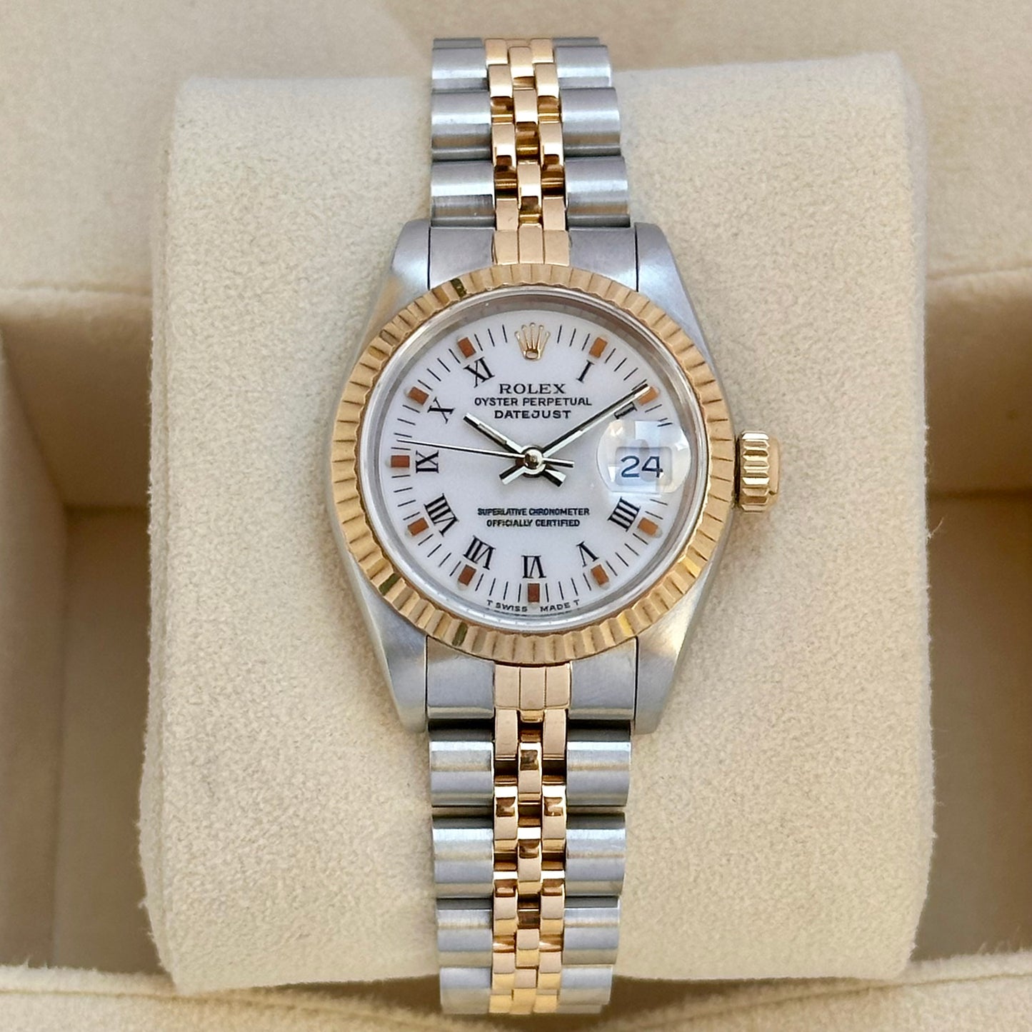 Lady-Datejust 26 White Buckley Ref 69173 1990