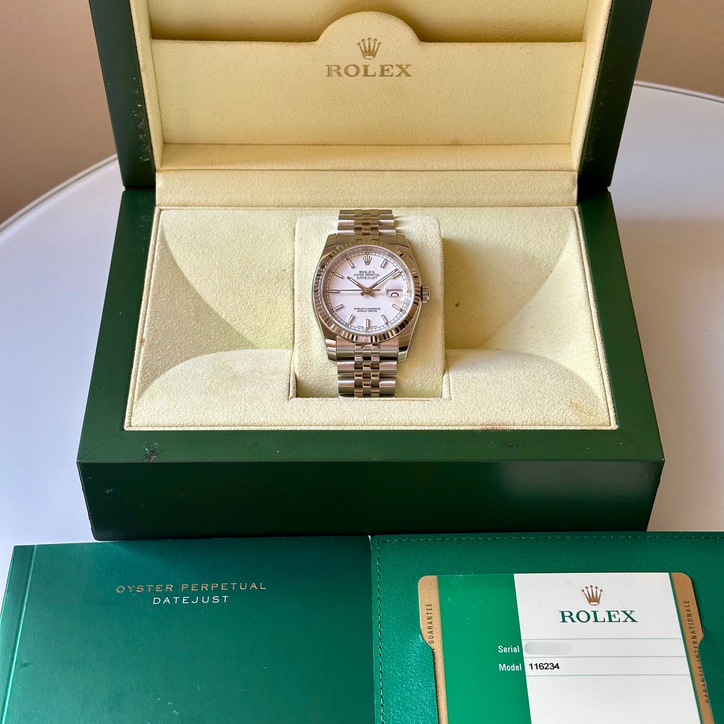 Datejust 36 White Roulette Ref 116234 2015