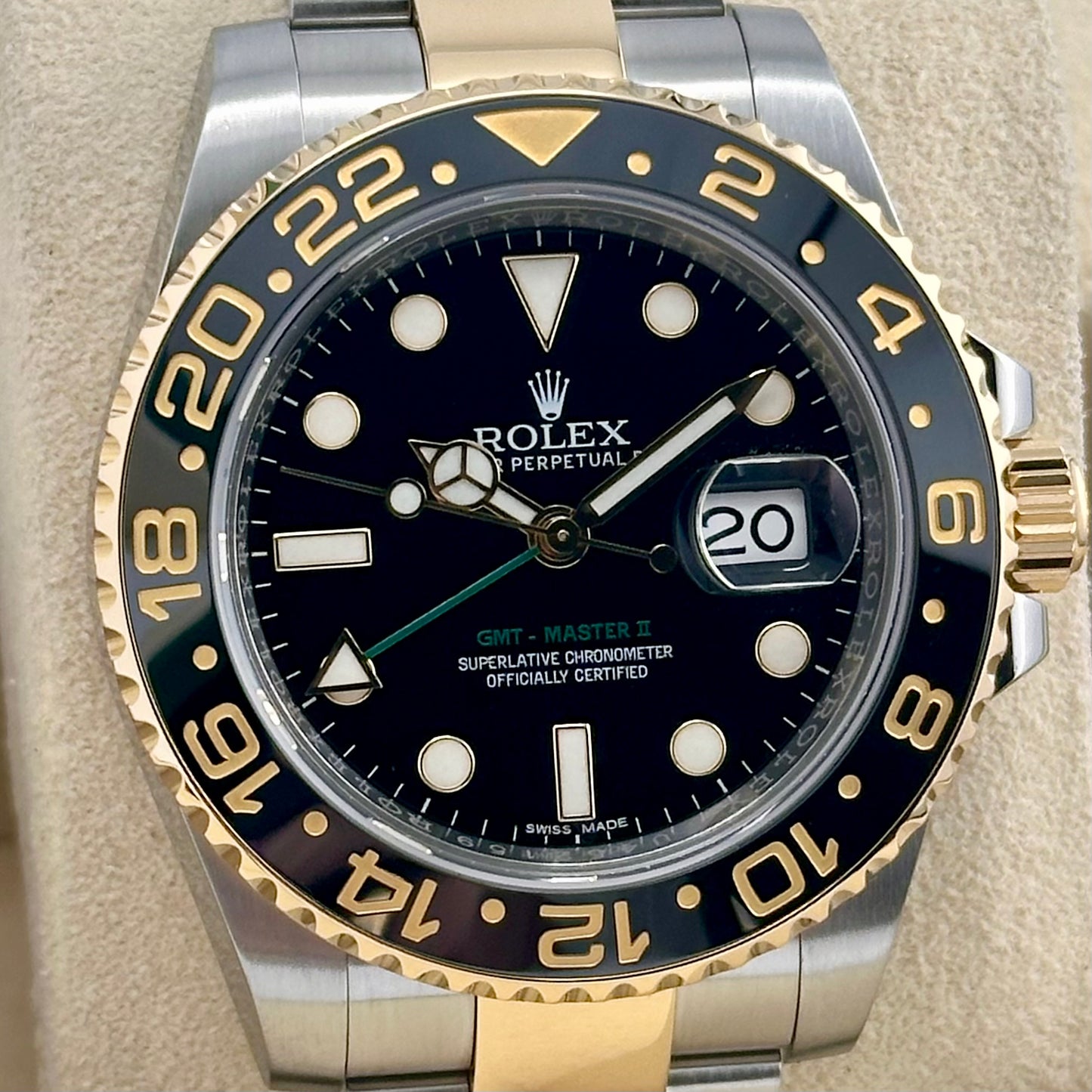 GMT Master II 18K Yellow Gold Ref 116713LN 2014
