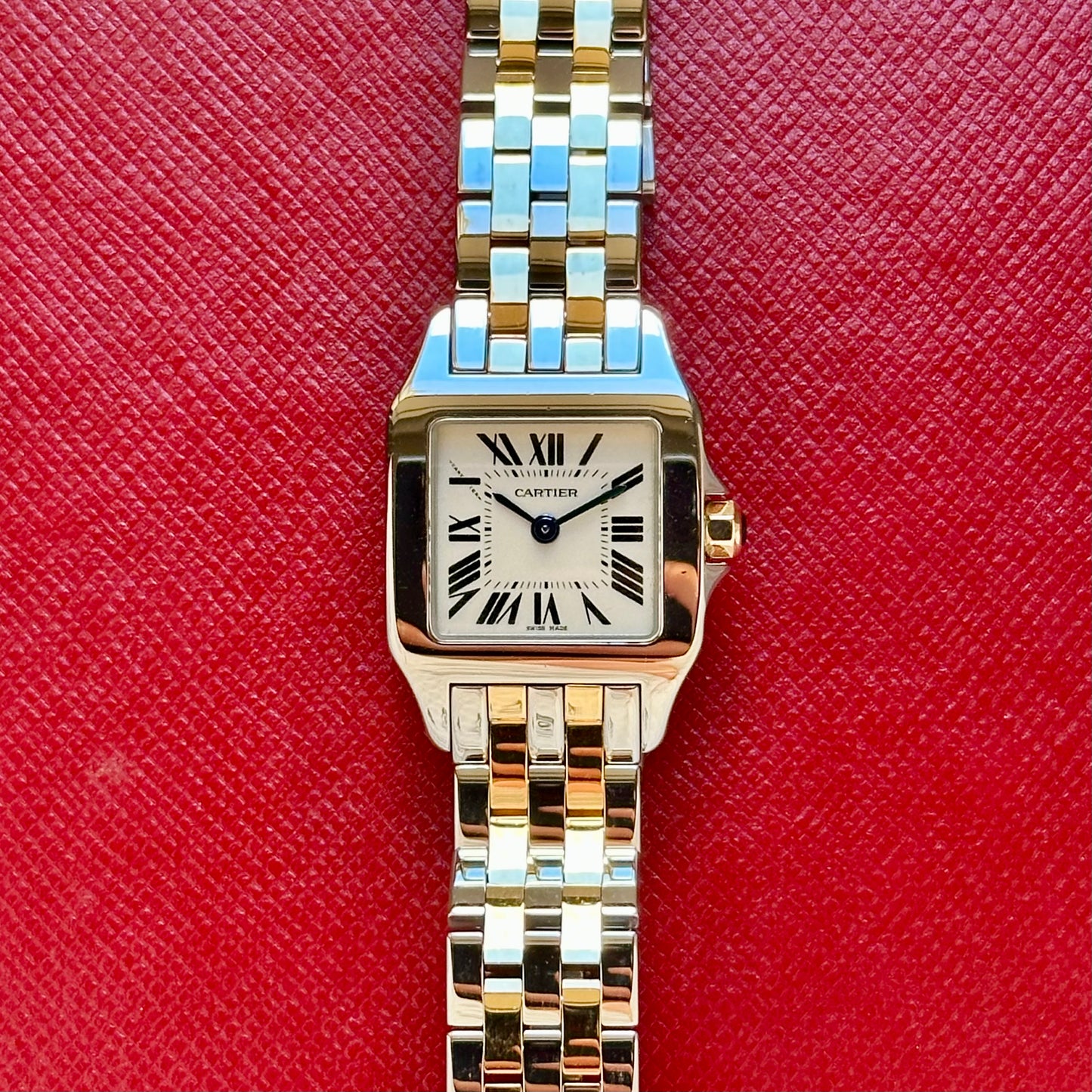 Santos Demoiselle White Romans 18K Yellow Gold Ref W25066Z6 2010