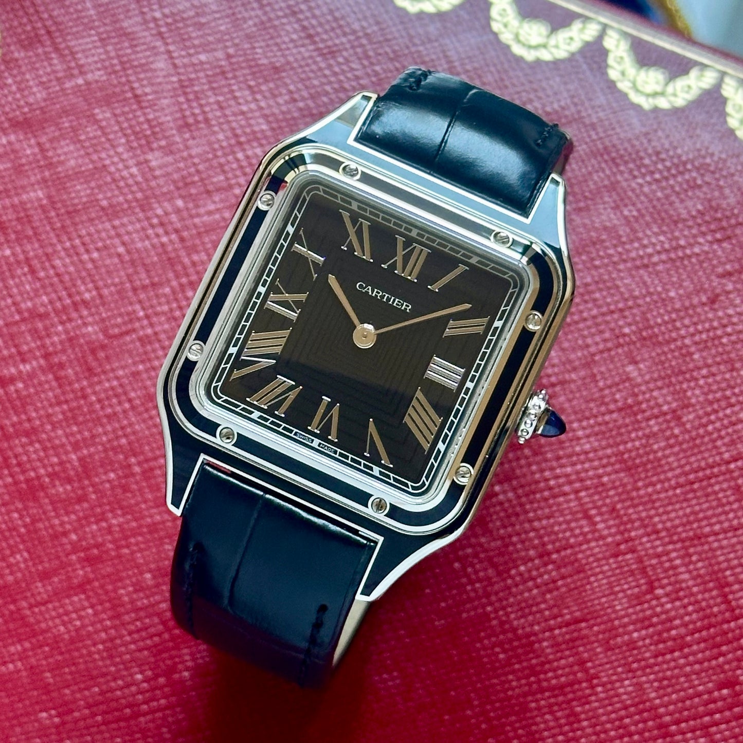 Santos Dumont Large Black Lacquer Ref WSSA0046 2025