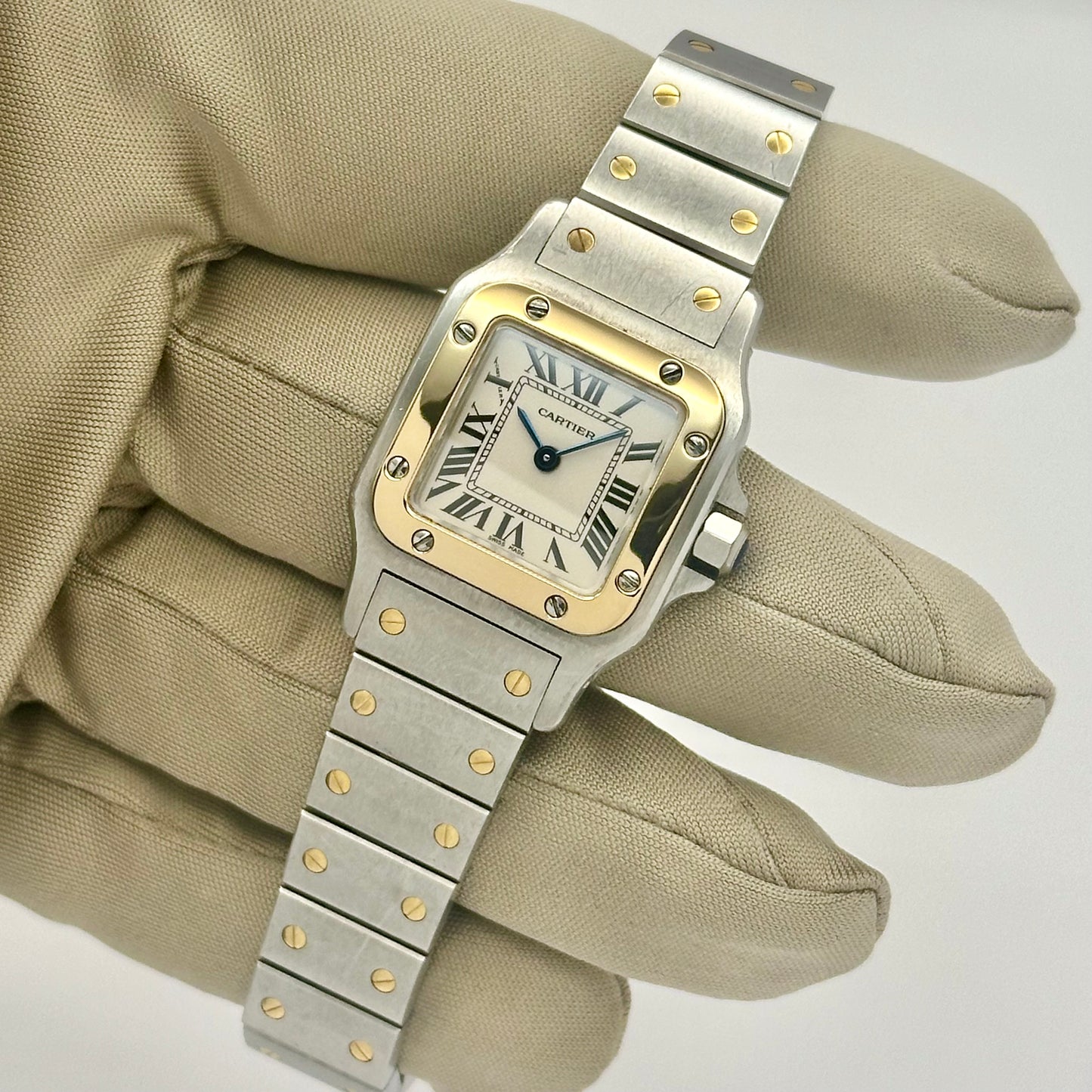 Santos Galbée White Romans 18K Yellow Gold Ref W20012C4 2008