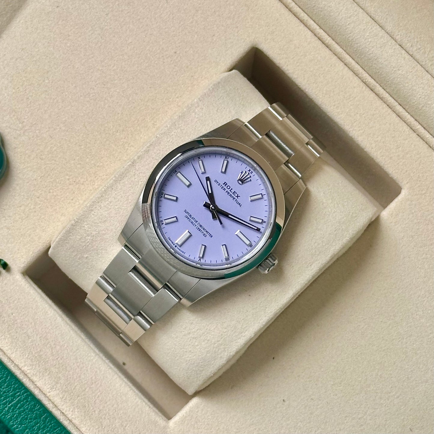 Oyster Perpetual 34 Lavender Dial Ref 124200 2025