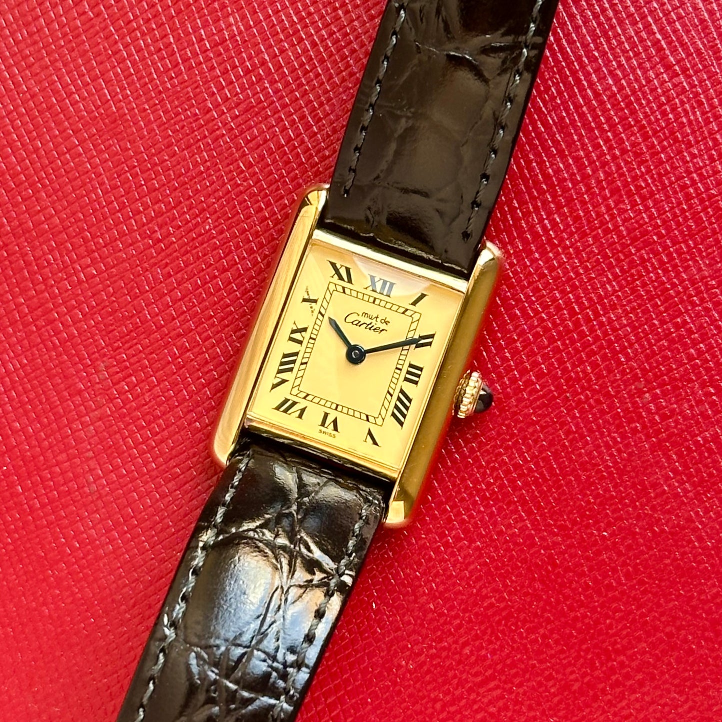 Tank Must Small Ivory Romans Manual Winding 1980
