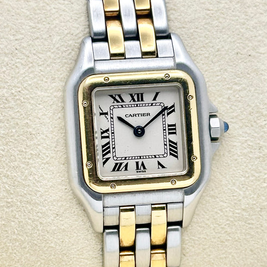 Panthère Two Row White Romans 18K Yellow Gold Ref 1120 1994