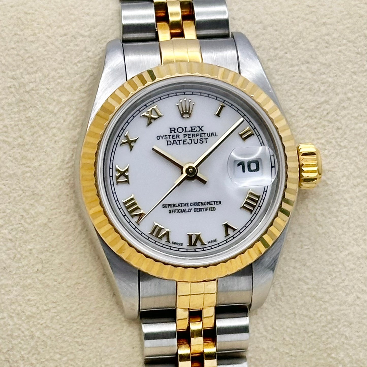 Lady-Datejust 26 Two Tone White Romans Ref 79173 2000