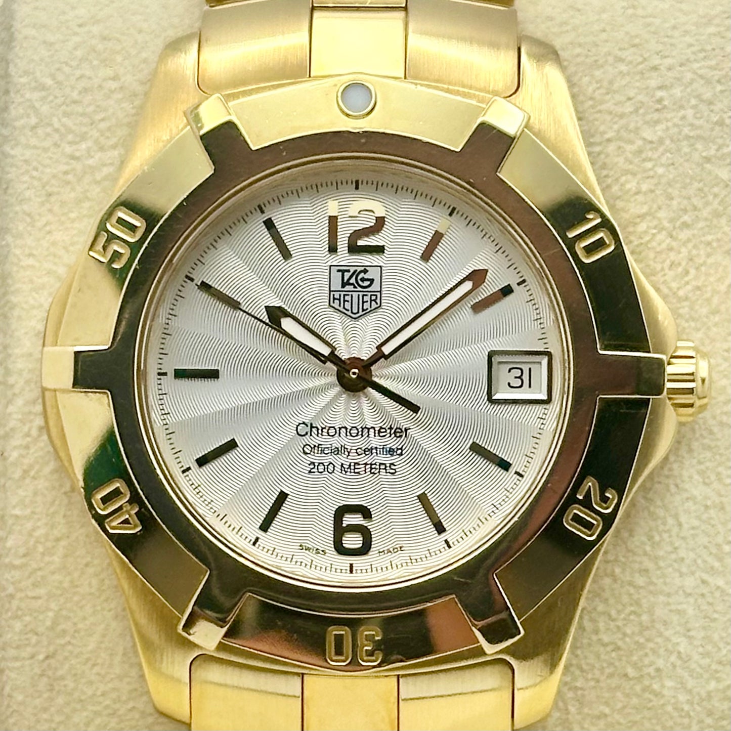 18K Yellow Gold Exclusive Silver Guilloche Ref WN5140 2000