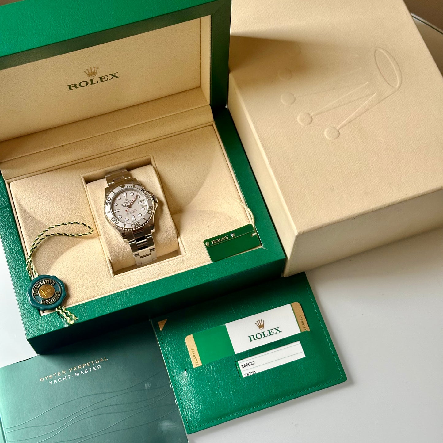 (ON HOLD) Yacht-Master 35 Platinum Dial Ref 168622 2019