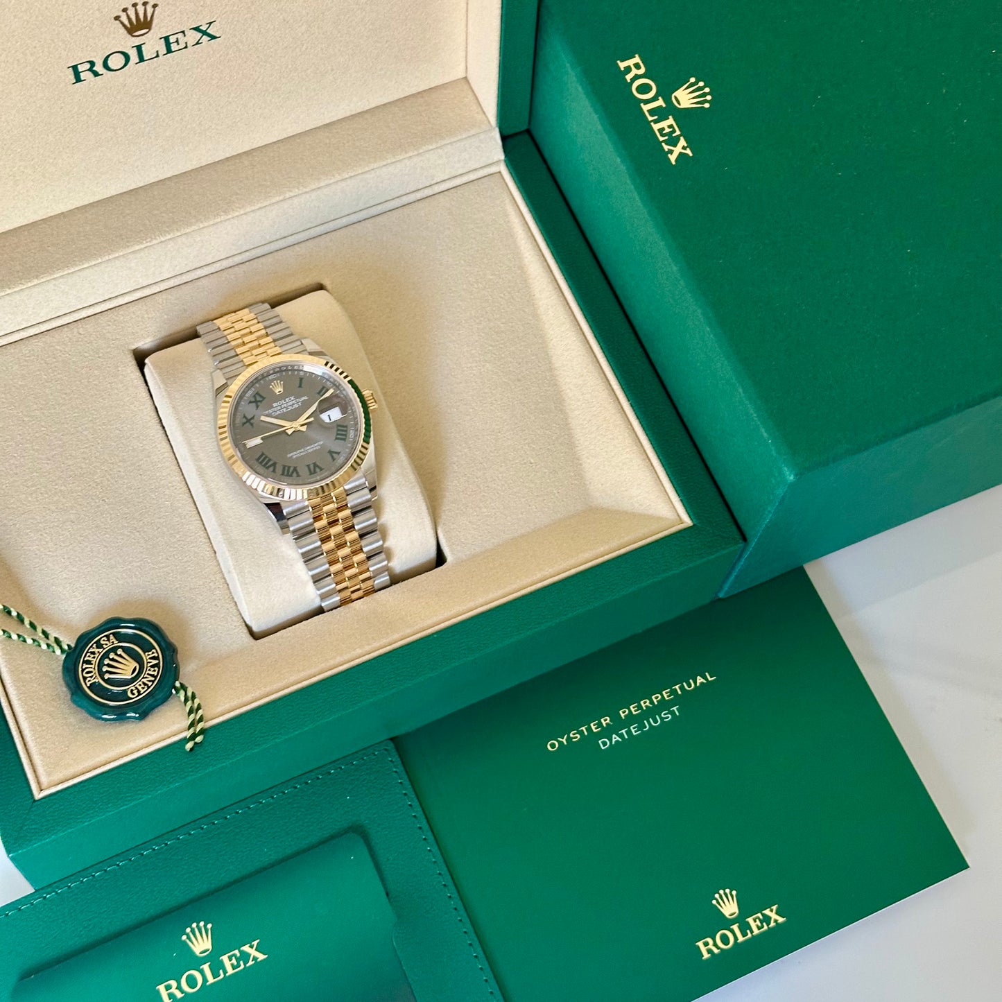 Datejust 36 Wimbledon 18K Yellow Gold Ref 126233 2025