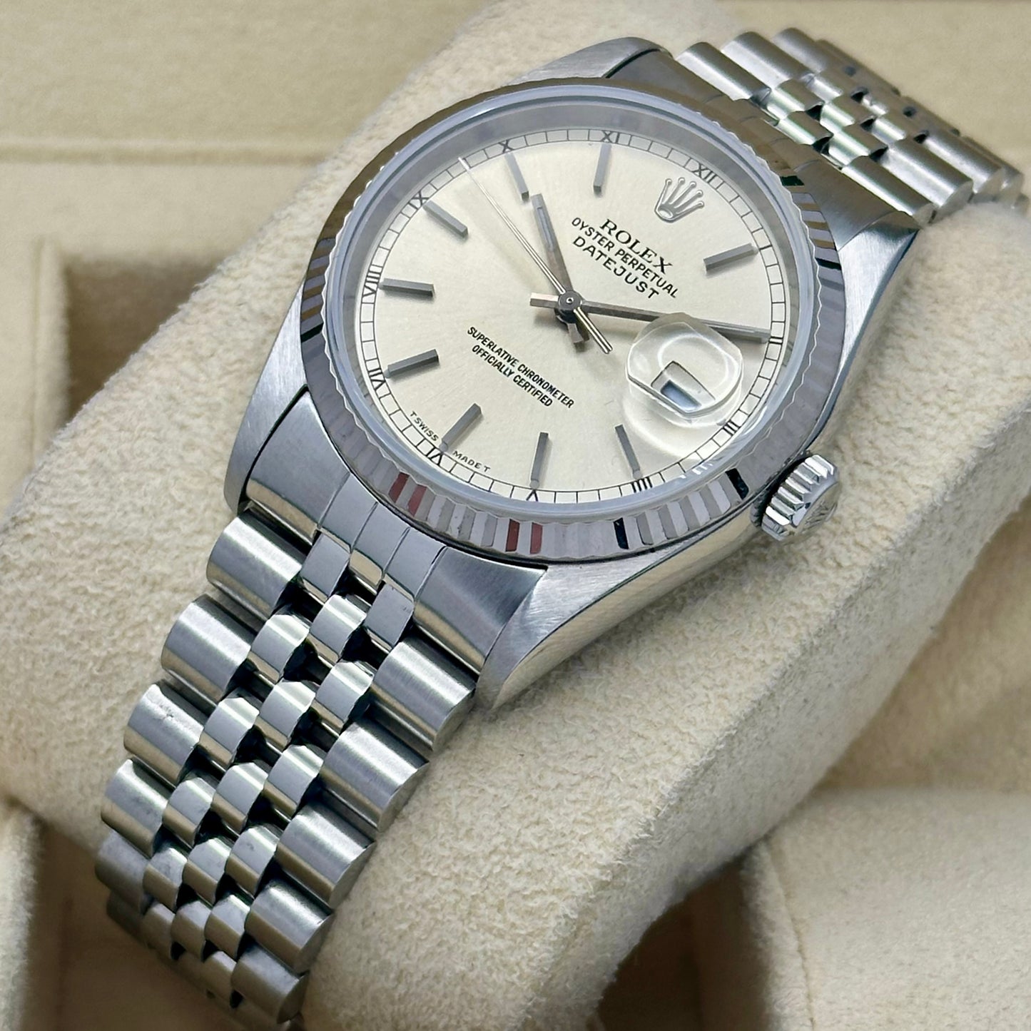 Datejust 36 Sunburst Silver Ref 16234 1996