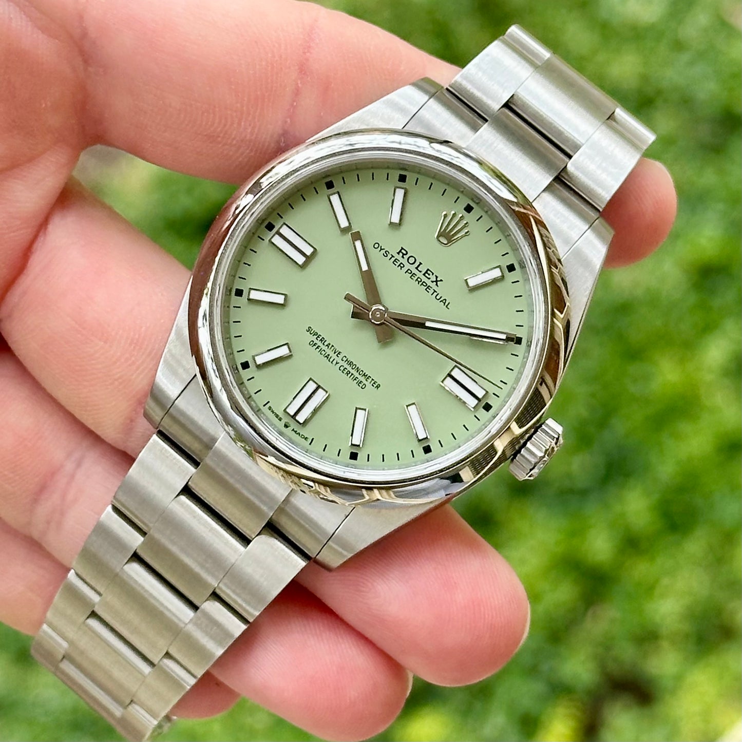 Oyster Perpetual 41 Pistachio Dial Ref 134300 2025