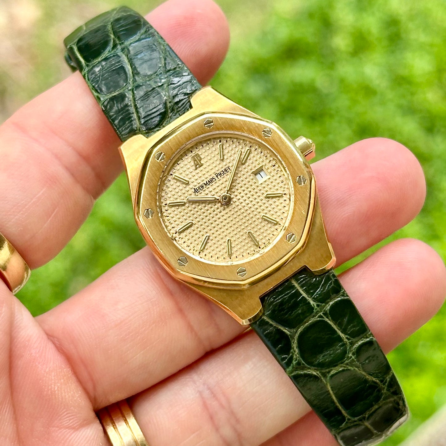 Royal Oak 28MM 18K Yellow Gold Champagne Ref 66800 2002