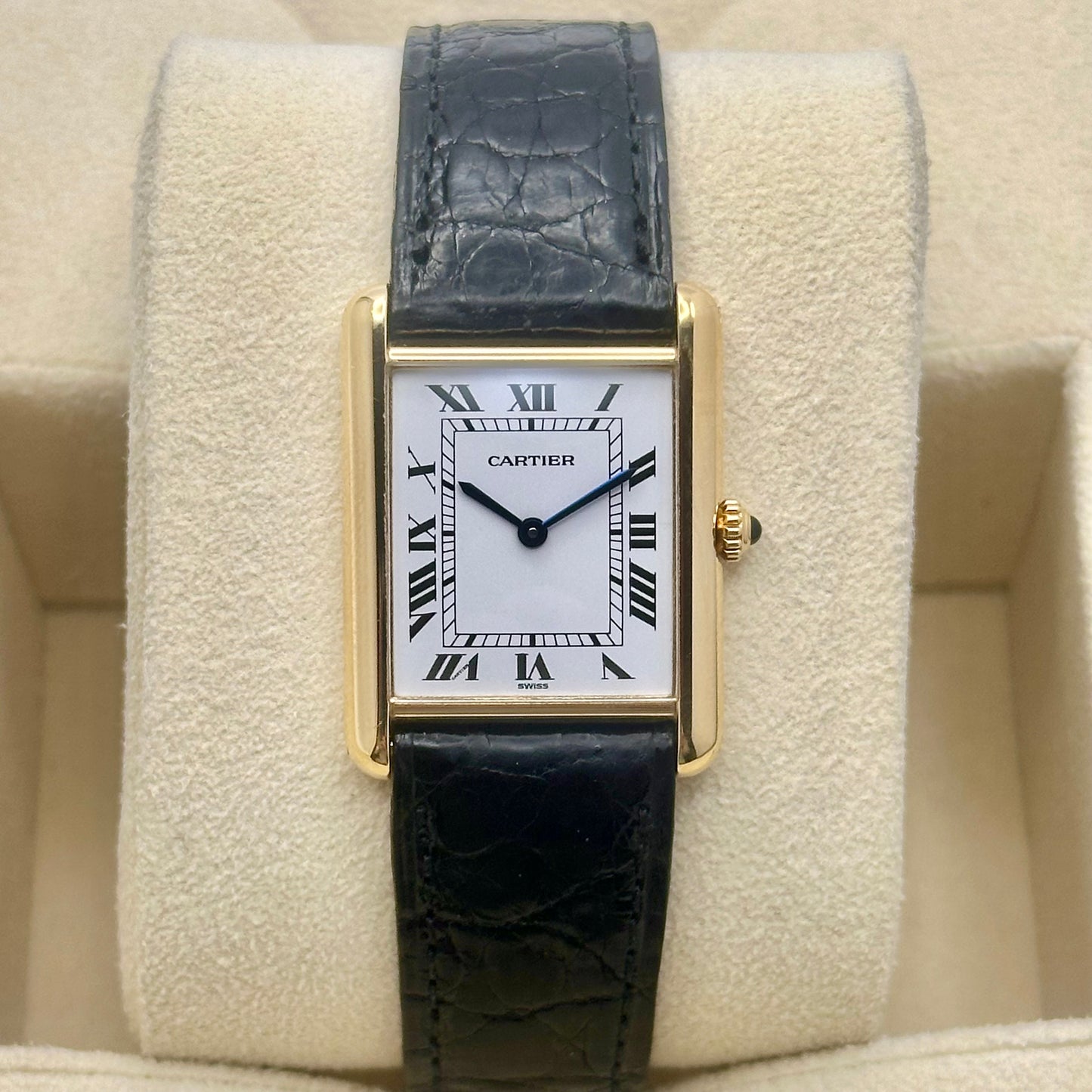 Tank Louis Cartier Paris Swiss 18K Yellow Gold Ref 88105 1985