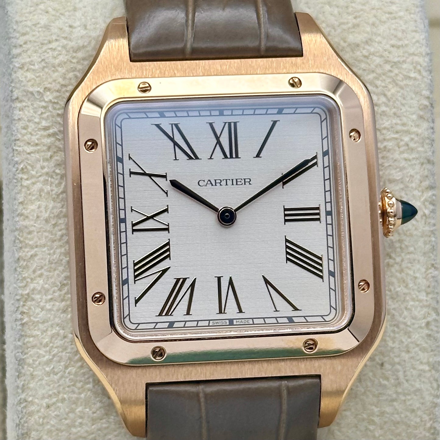 Santos Dumont XL 18K Rose Gold Beige Dial Ref WGSA0112 2025