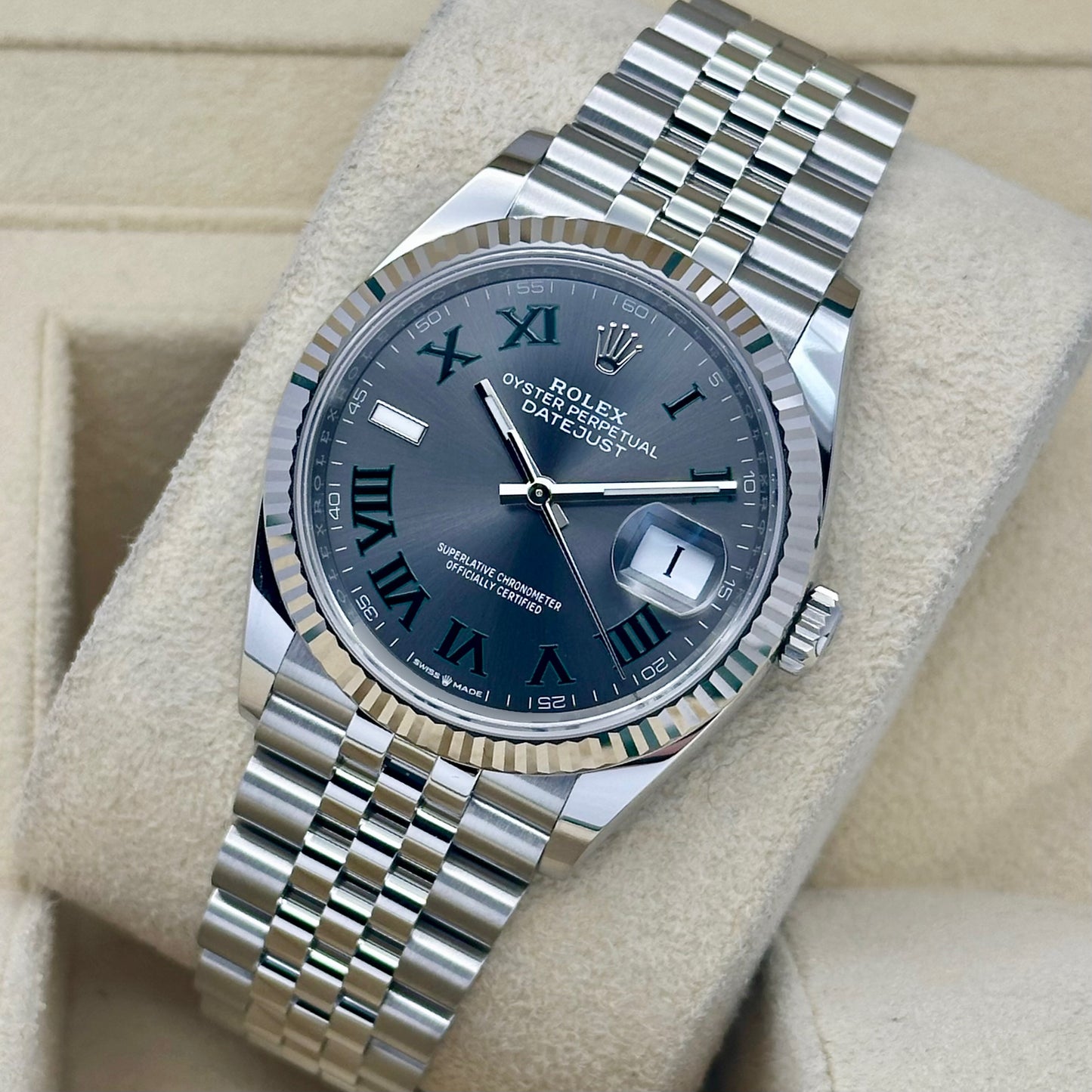 Datejust 36 Wimbledon 18K White Gold Ref 126234 2026
