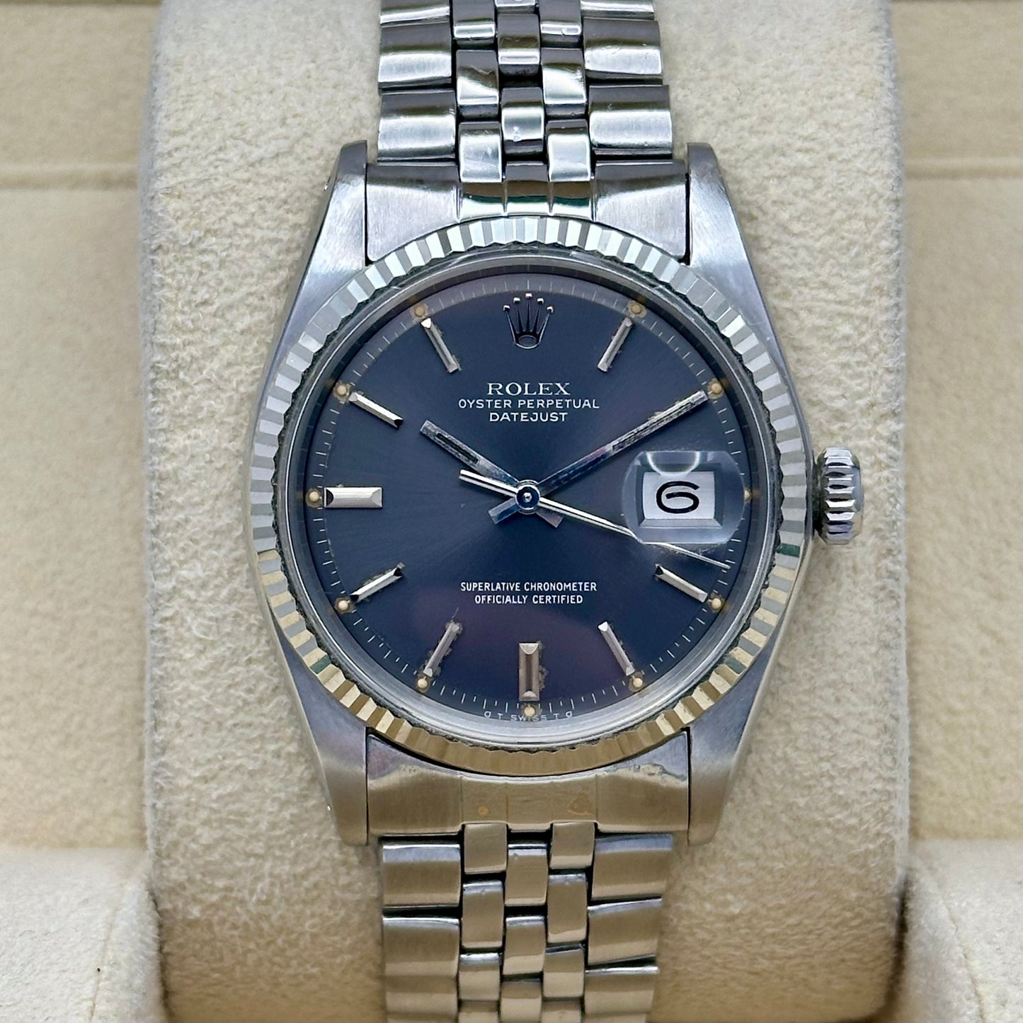 Datejust 36 Ghost Grey Sigma 18K White Gold Ref 1601 1974
