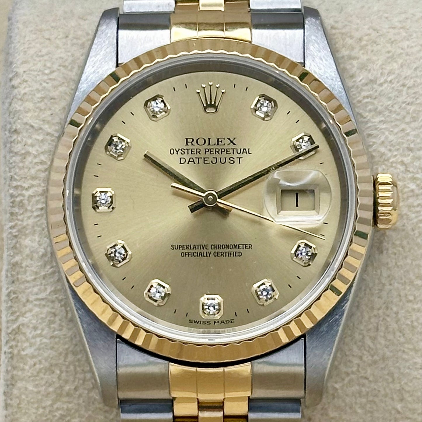 Datejust 36 Champagne Big Diamond Ref 16233 1995