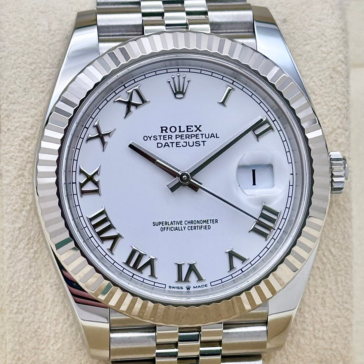 Datejust 41 White Romans 18K White Gold Ref 126334 2021