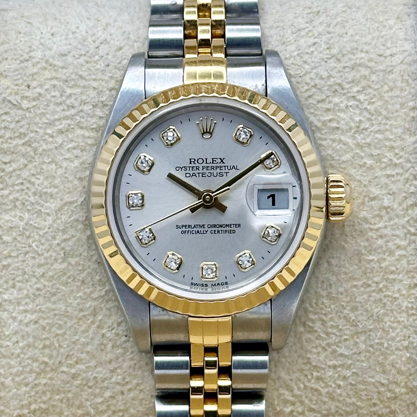 Lady-Datejust 26 Silver Big Diamond Ref 79173 2000