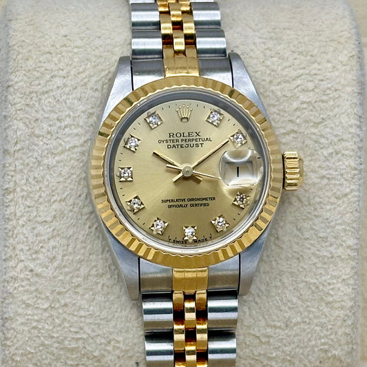 Lady-Datejust 26 Champagne Diamond Ref 69173G