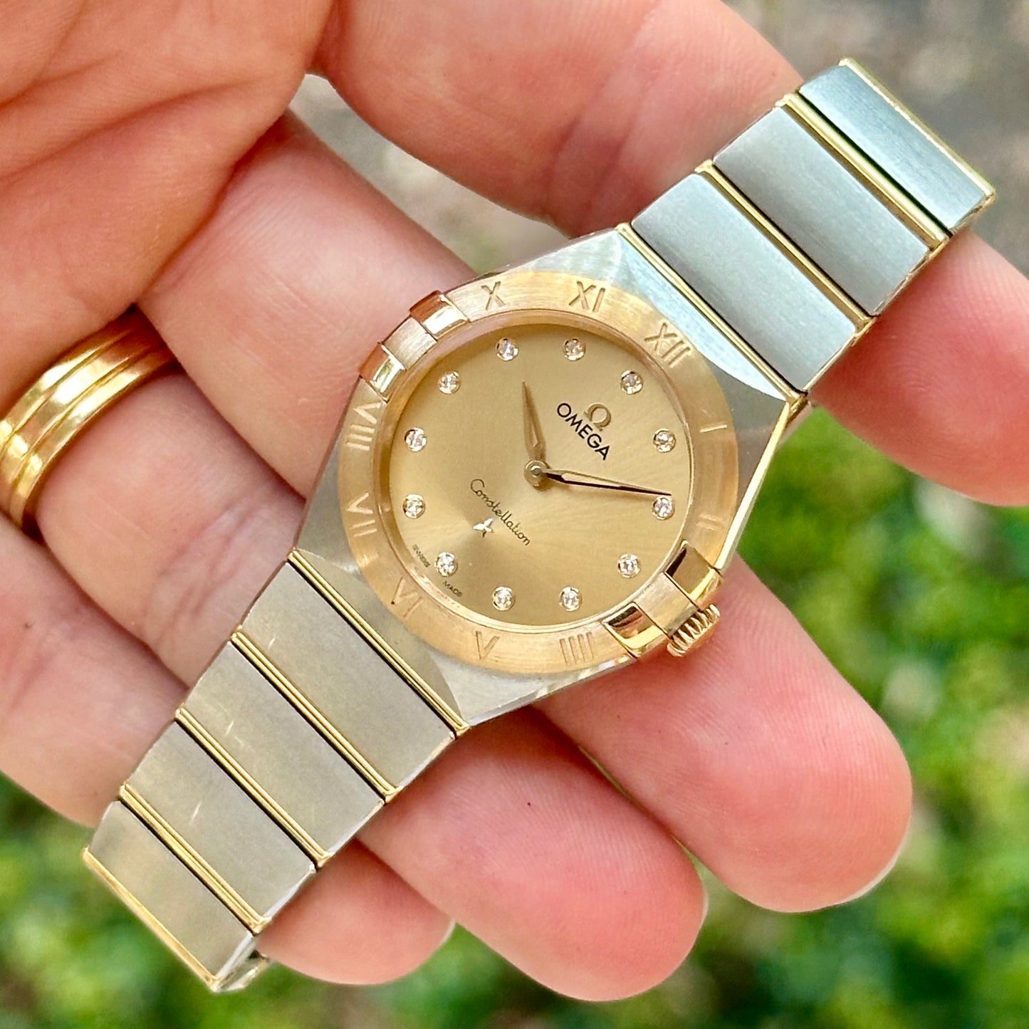 Constellation Ladies Champagne Diamond Dial 18K Yellow Gold Ref 131.20.28.60.58.001 2023