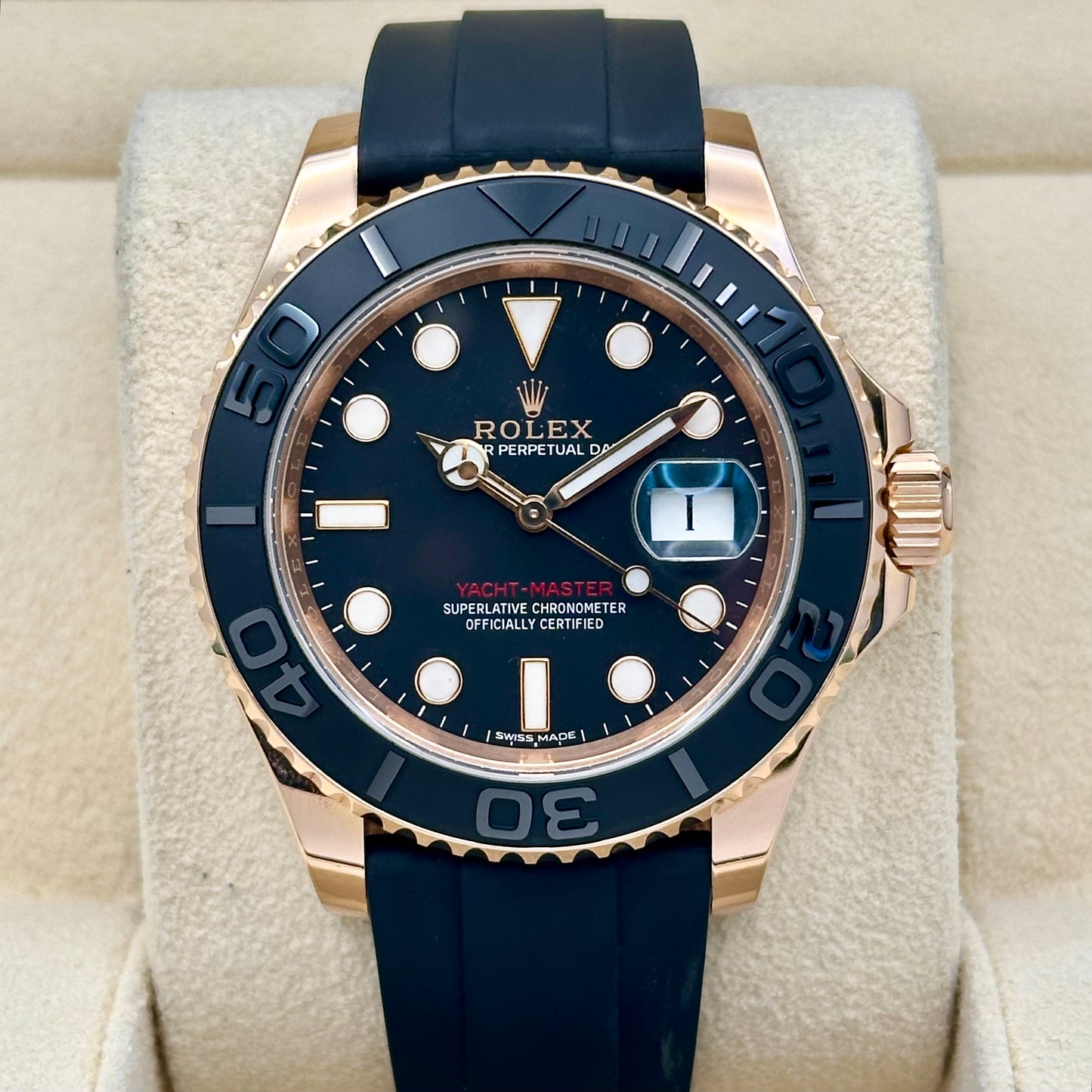 Yacht-Master 40 Oysterflex 18K Rose Gold Ref 116655