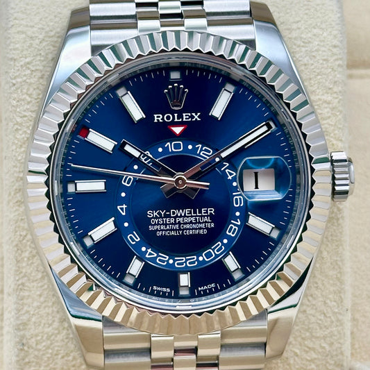 Sky-Dweller Sunburst Blue Jubilee 18K White Gold Ref 326934 2022