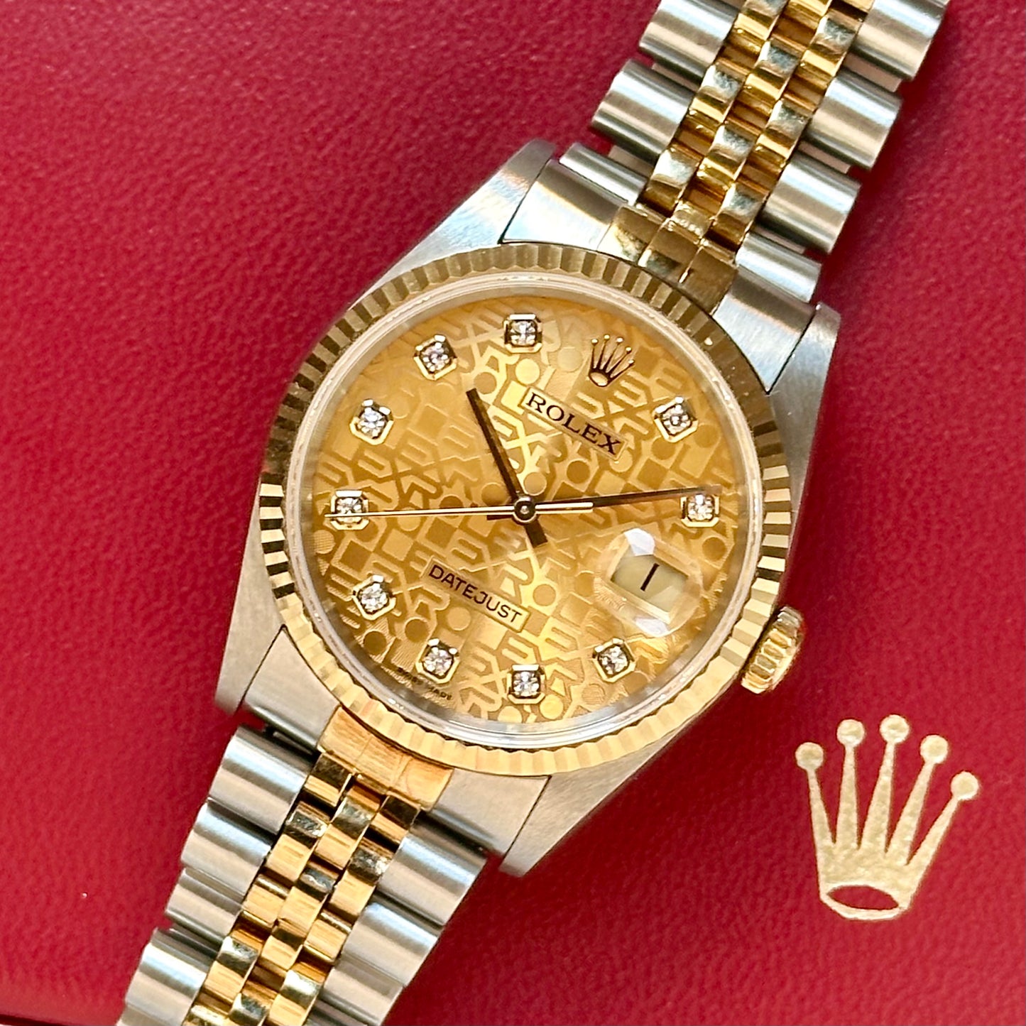 Datejust 36 Anniversary Champagne Diamond Ref 16233 1998