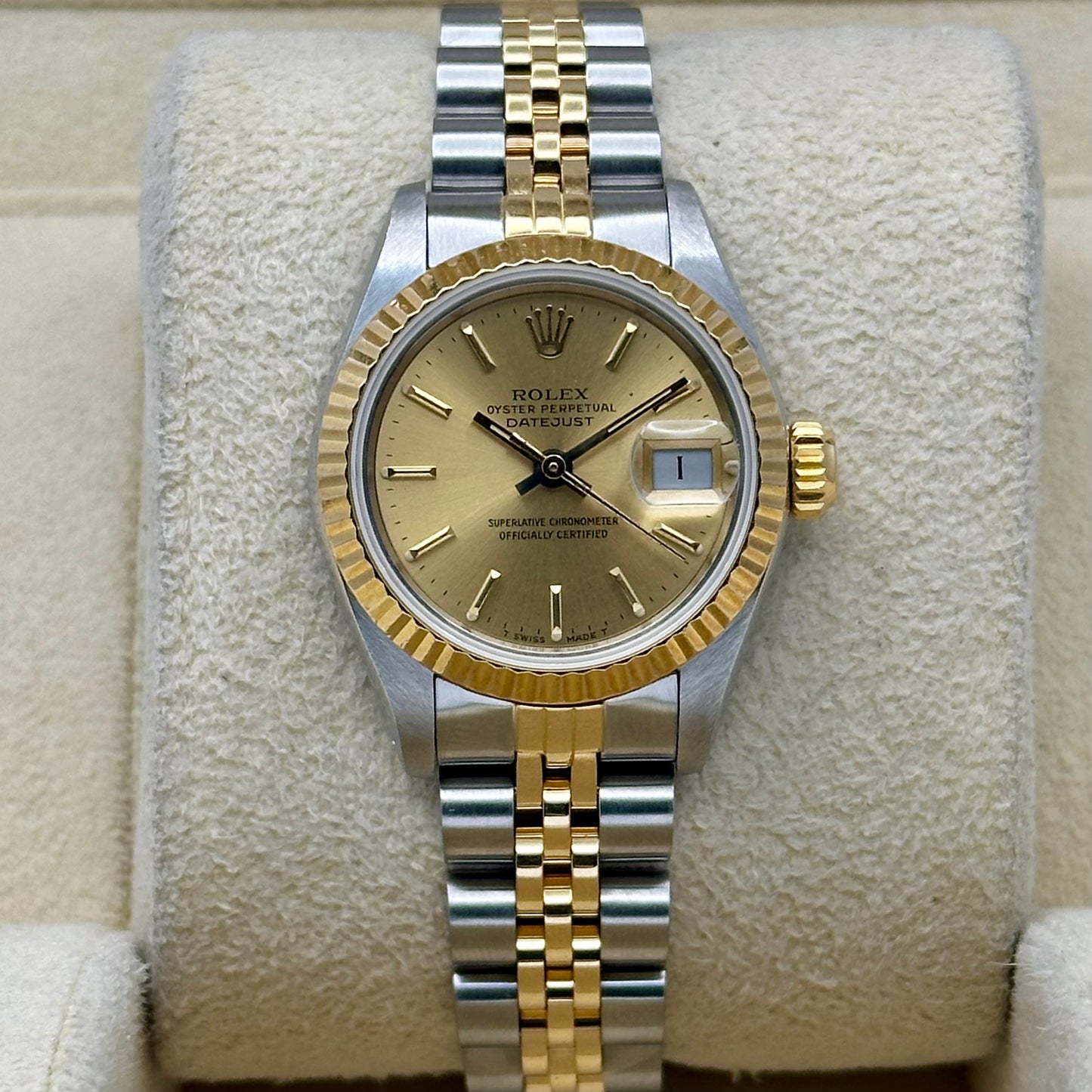 Lady-Datejust 26 18K Yellow Gold Champagne Ref 69173