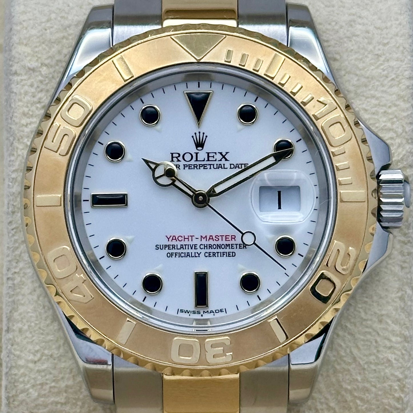 Yacht-Master 40 White Onyx Dial 18K Yellow Gold Ref 16623 2024 RSC