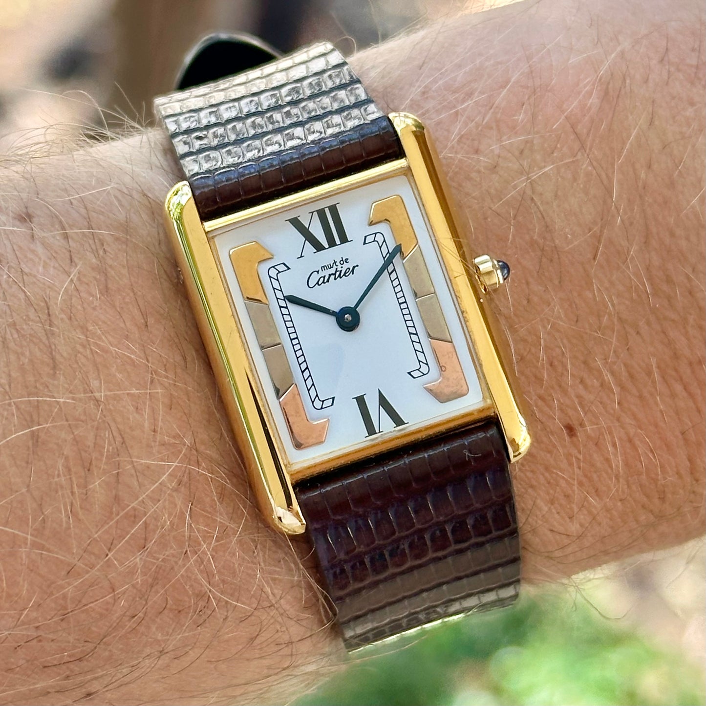 Tank Must Vermeil Large Trinity Dial Ref 6 81006 1990