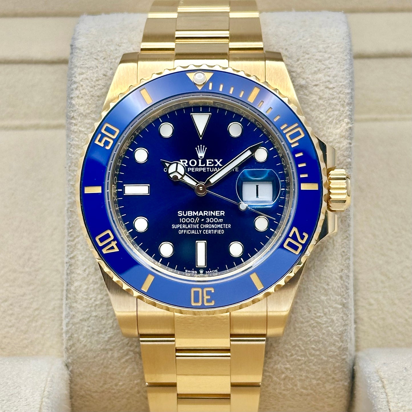 Submariner Date Bluesy 18K Yellow Gold Ref 126618LB 2022