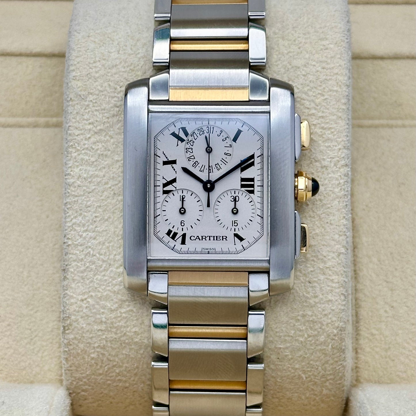 Tank Française Chronograph 18K Yellow Gold Ref 2303