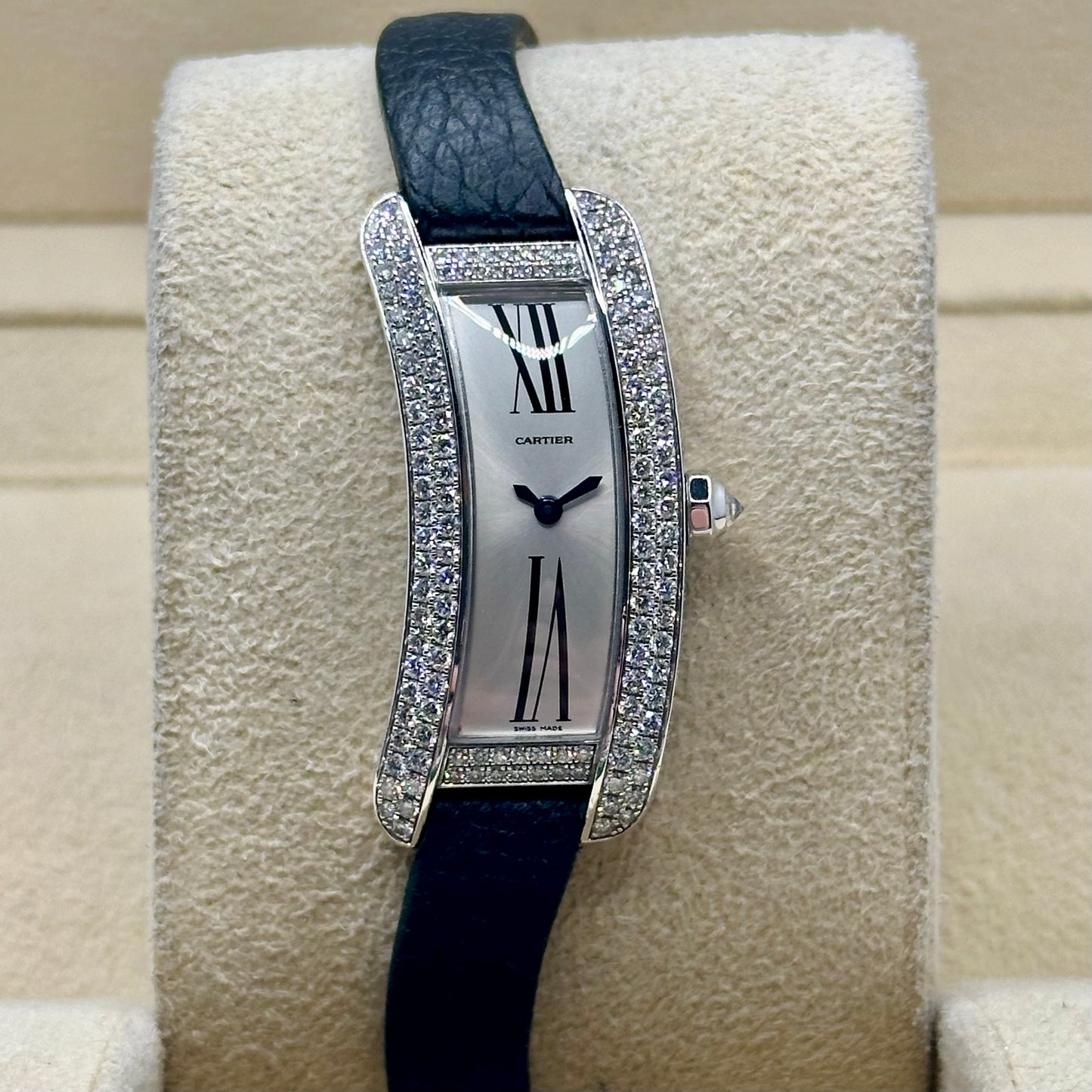 Tank S 18K White Gold Factory Diamond Set Ref 2625