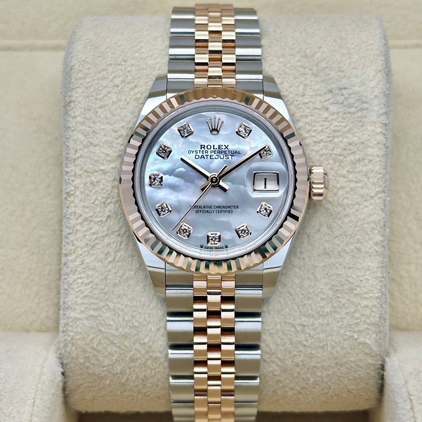 Lady-Datejust 28 18K Rose Gold Mother Of Pearl Diamond Ref 279171 2022