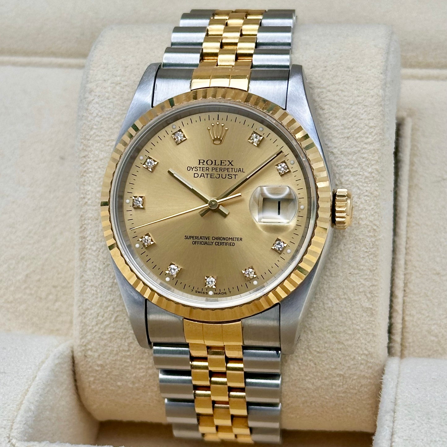 Datejust 36 Champagne Diamond Ref 16233 1993