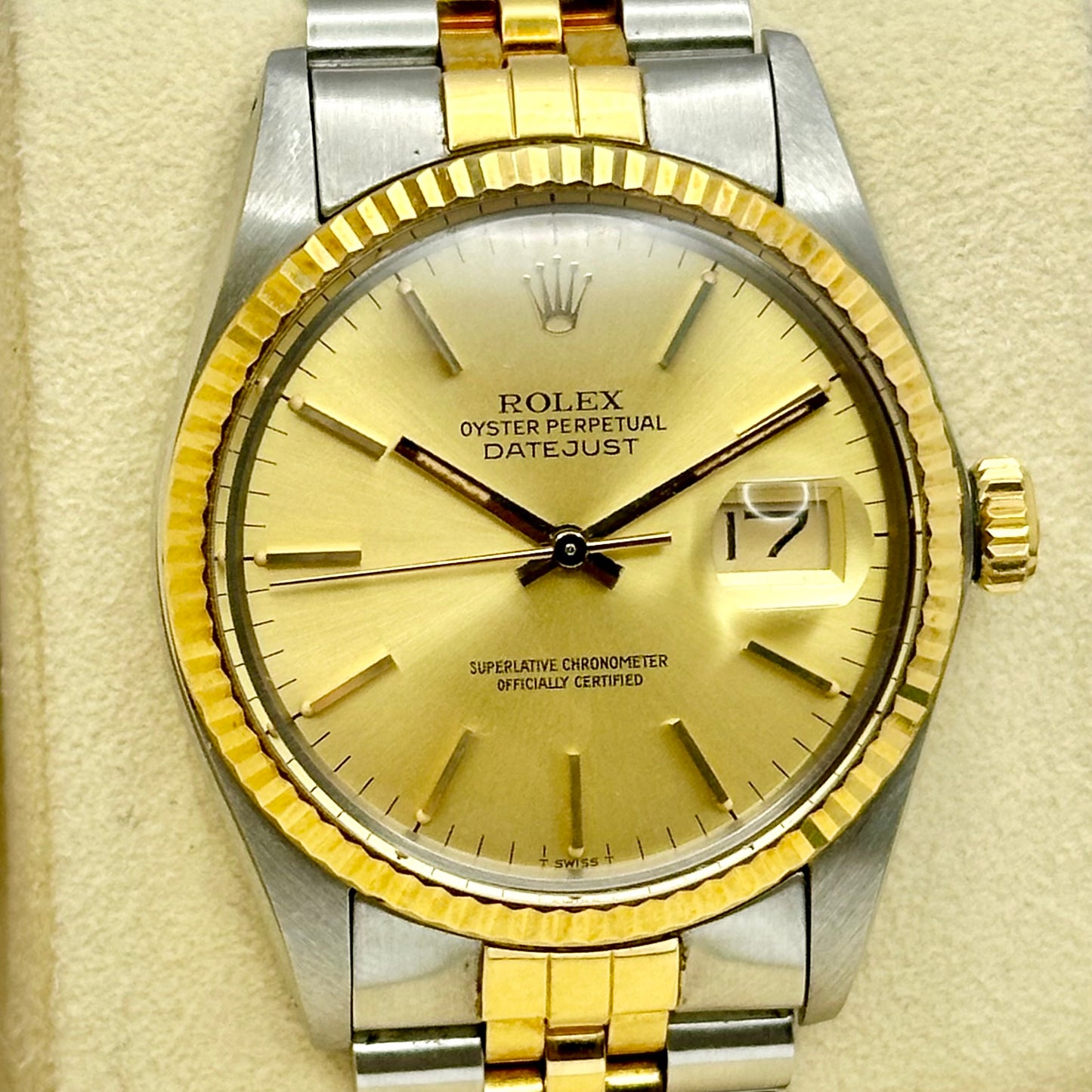 Datejust 36 Champagne Two Tone Ref 16013 1986