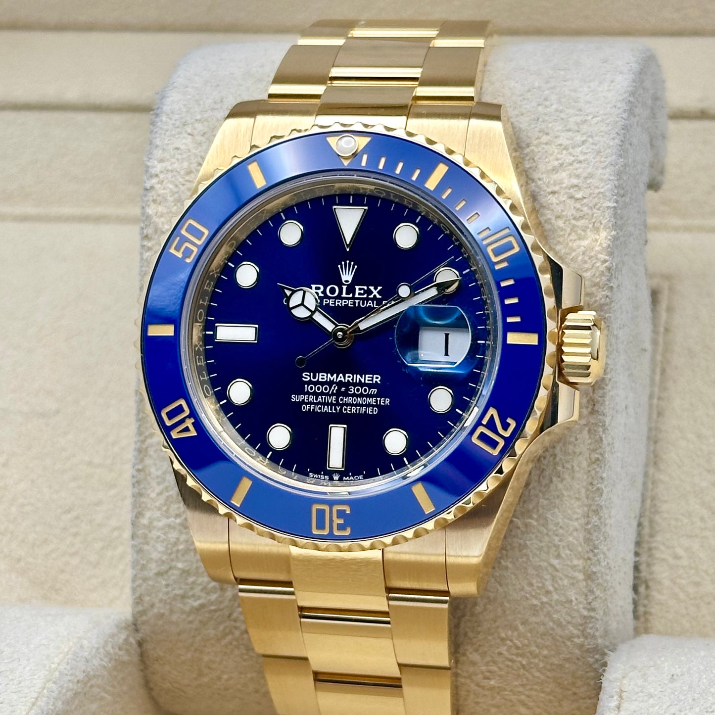 Submariner Date Bluesy 18K Yellow Gold Ref 126618LB 2022
