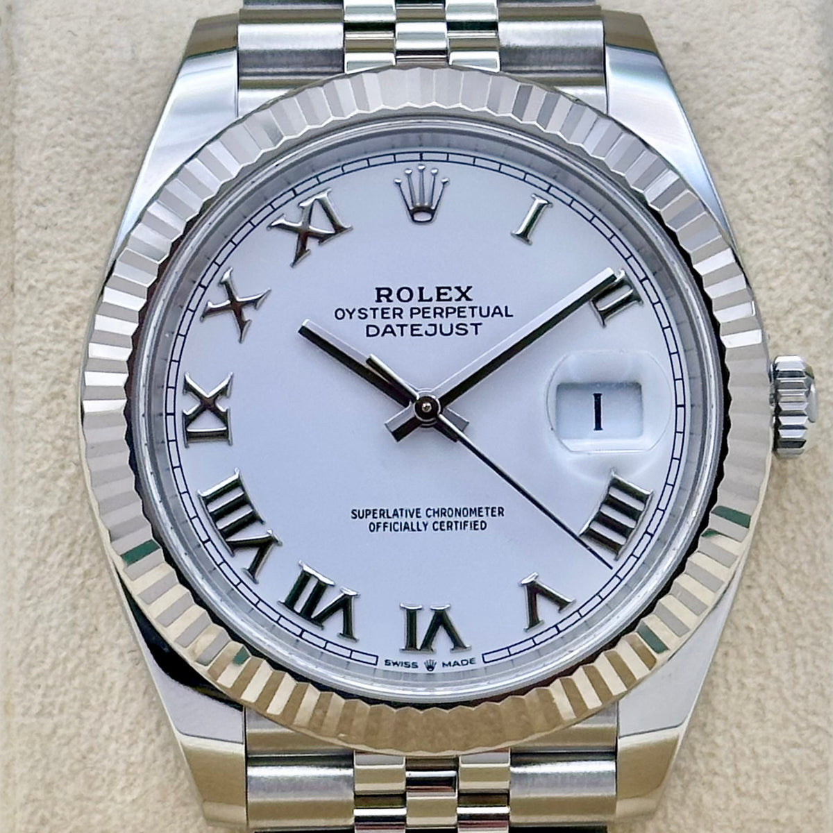 Datejust 41 White Romans 18K White Gold Ref 126334 2021