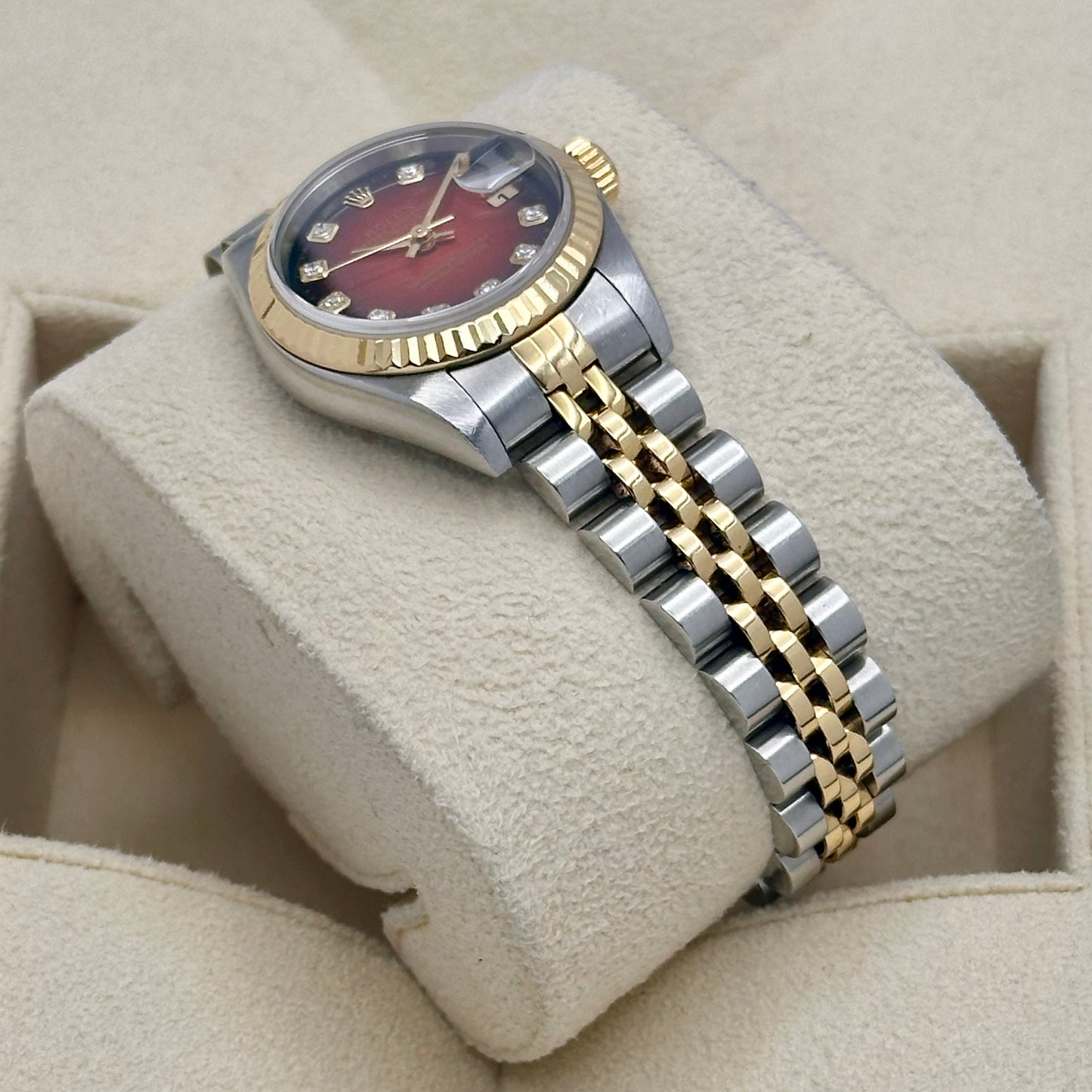 Lady-Datejust 26 Red Vignette Big Diamond Ref 79173 2002