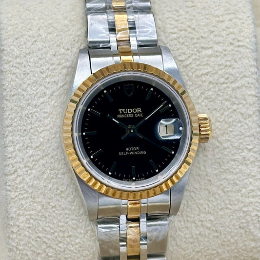 Princess Date Black 18K Yellow Gold Two Tone Ref 92413 2022