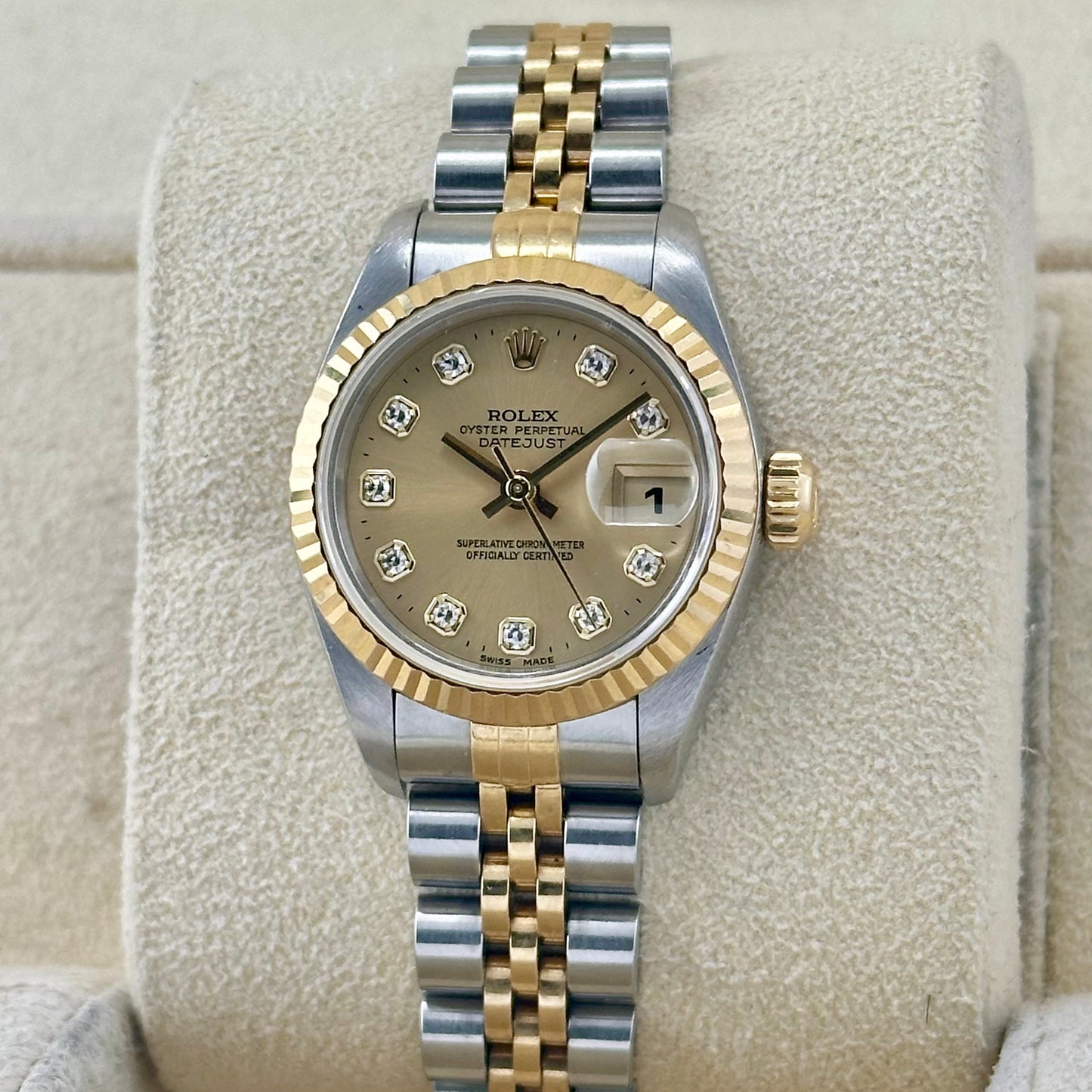 Lady-Datejust 26 Champagne Diamond Ref 69173G