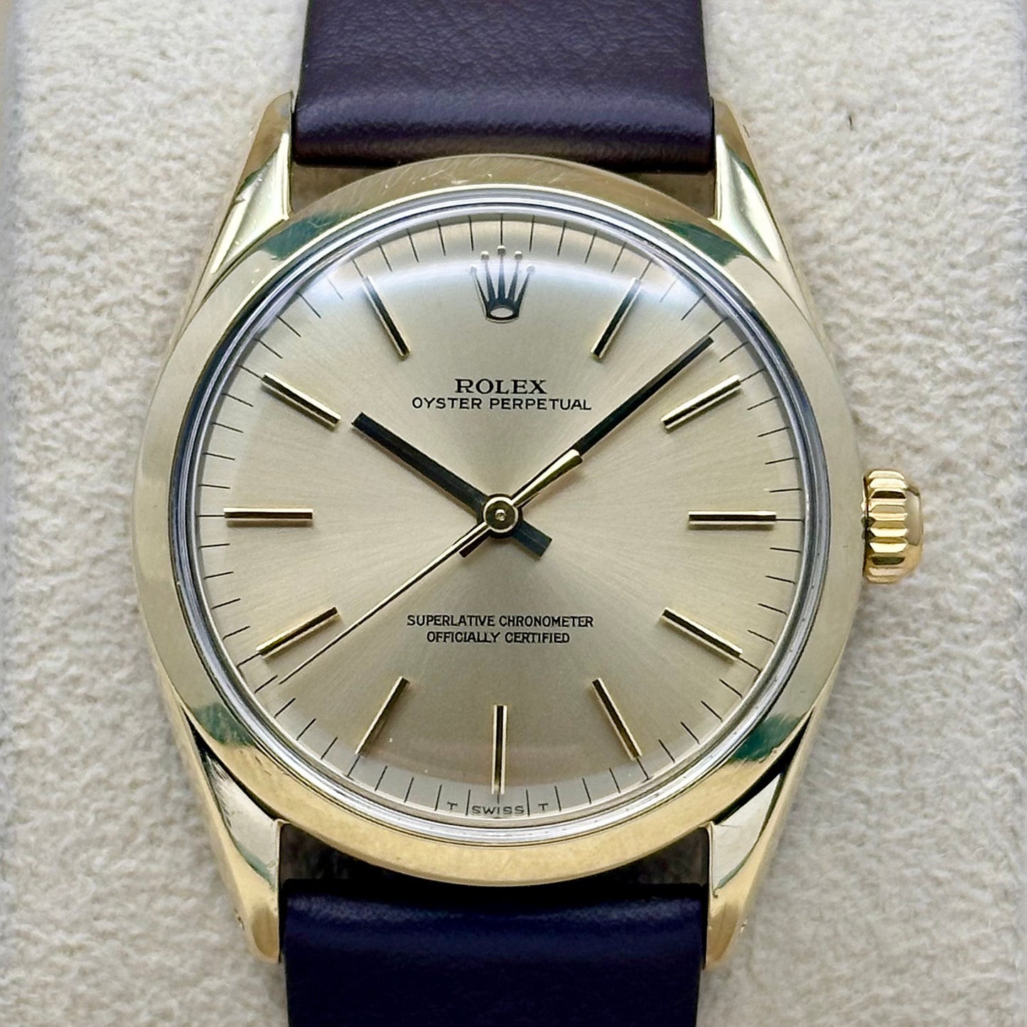 Oyster Perpetual 34 Sunburst Dial Yellow Gold Ref 1024