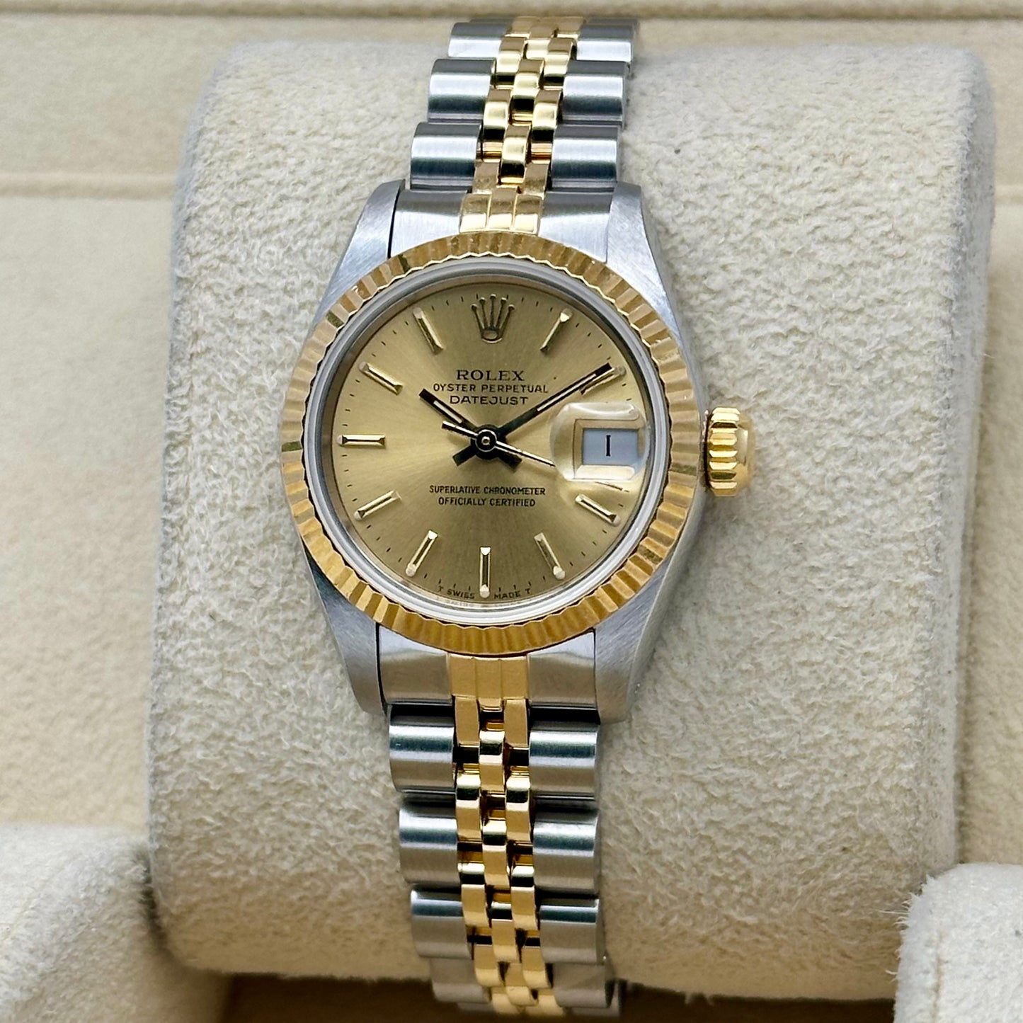 Lady-Datejust 26 18K Yellow Gold Champagne Ref 69173