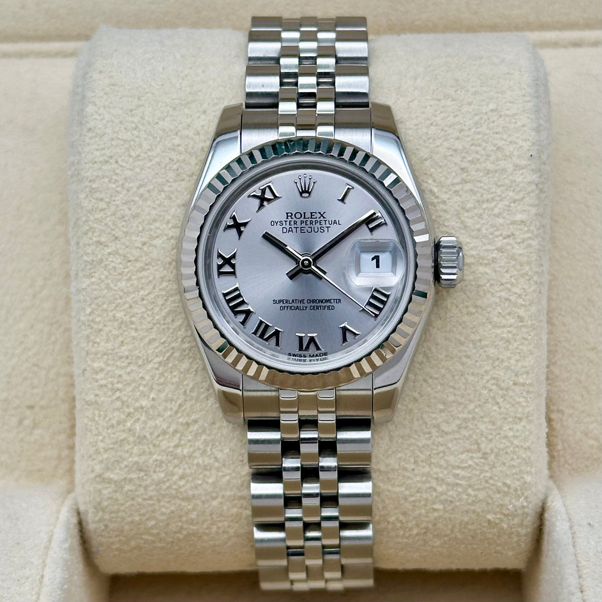 Lady-Datejust 26 Silver Romans Dial Ref 179174 2012
