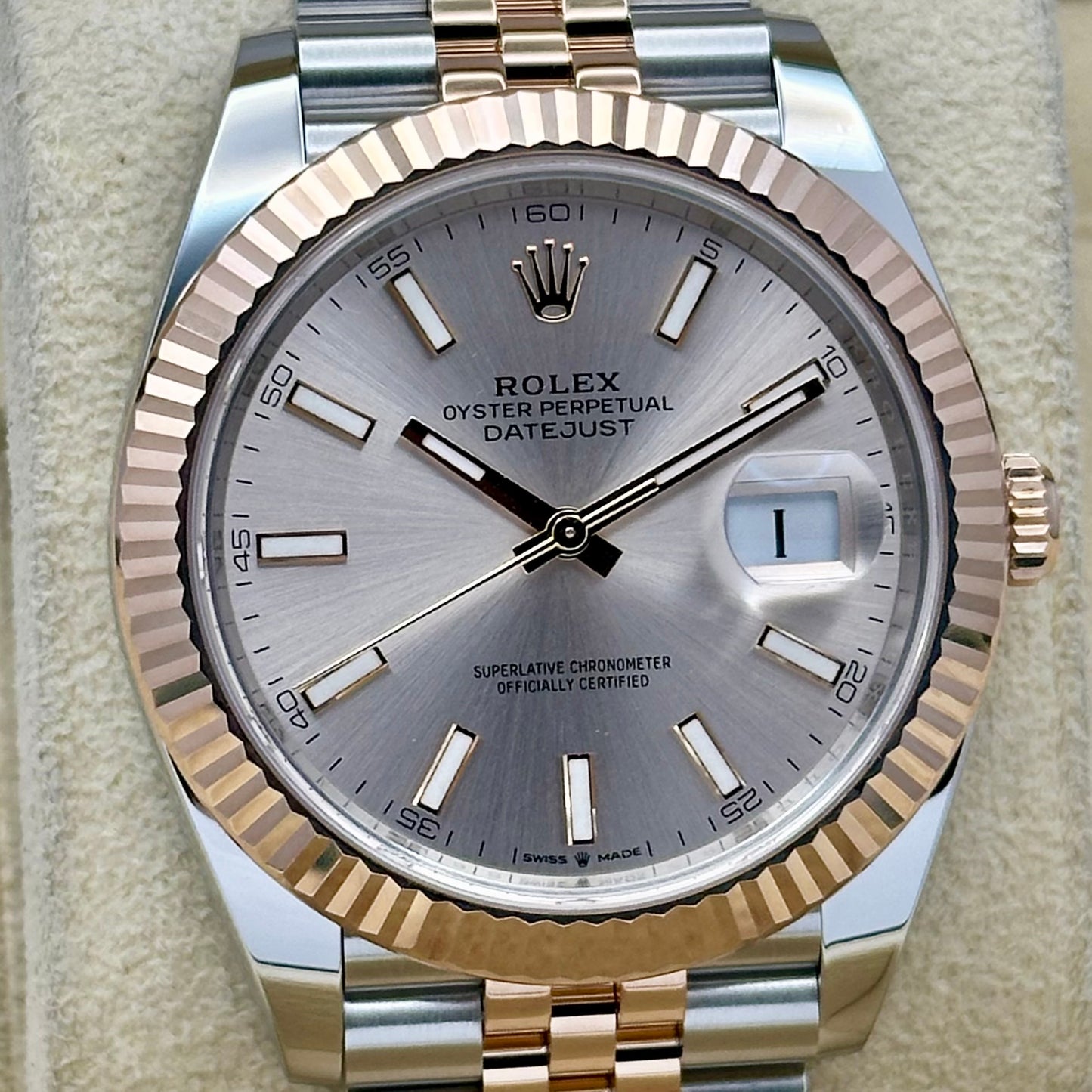 Datejust 41 Sundust 18K Rose Gold Ref 126331 2025
