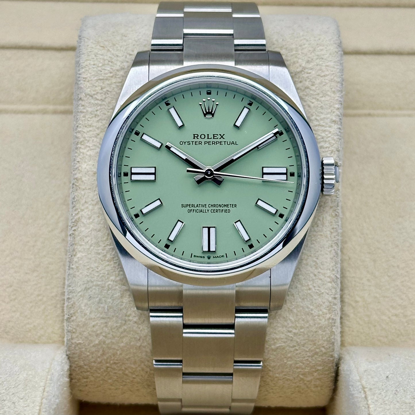Oyster Perpetual 41 Pistachio Dial Ref 134300 2025