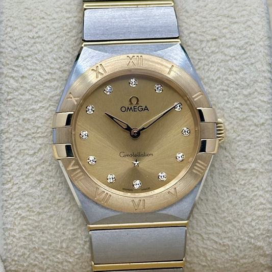 Constellation Ladies Champagne Diamond Dial 18K Yellow Gold Ref 131.20.28.60.58.001 2023